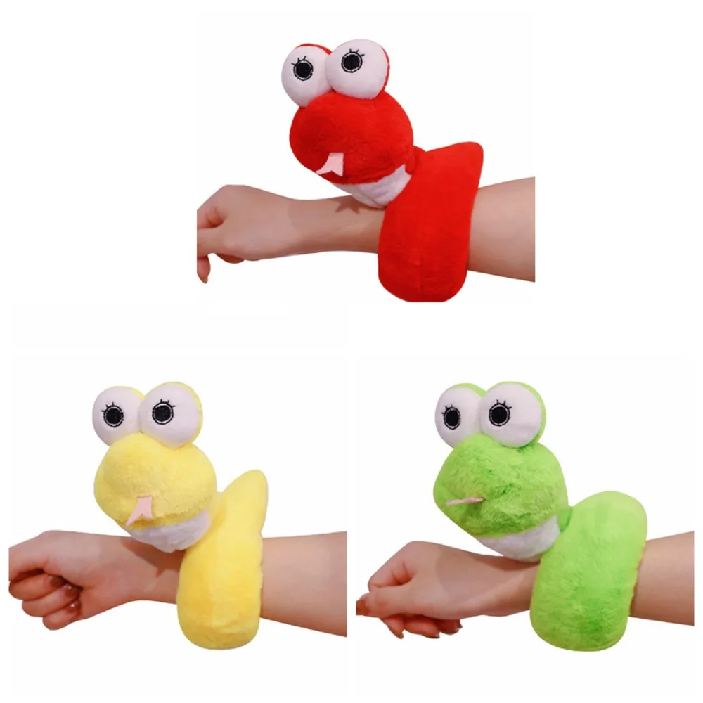 Simulatie Slang Jaar Slap Armband Cirkel Speelgoed Zachte Pluche Pop Slap Armband Leuke Cartoon Knaagdier Slang Pluche Polsband