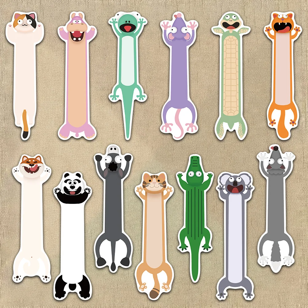 30PCS Funny Cartoon Animal Bookmarks Personalized Reading Tags Bookmarks Students Use Creative Gifts to Tag Cards