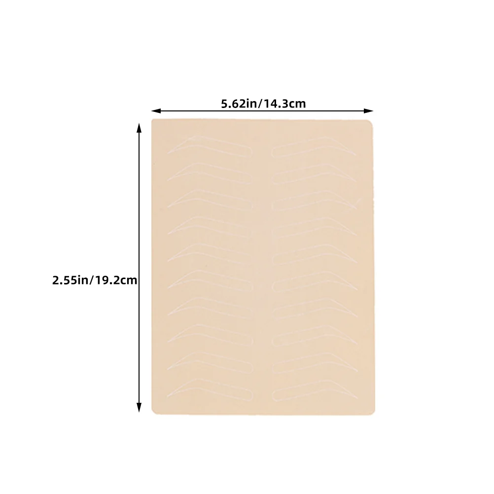 8 قطعة من أوراق التدريب على الحواجب الاصطناعية الواقعية من جلد الوشم بدون حبر للبشرة المزيفة لممارسة الوشم المحمولة #2