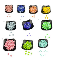 100pcs 12mm Hot White Yellow Matte ABS Hemisphere Loose Beads For Dress Making DIY Earrings Crafts Clothing Accessories ZZ080