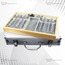 Optometric Trial Lens Set MT104-A1B A1 104 pcs Rim Full Aperture 36mm Shiny Metal Rim Trial Lens Set Aluminium Carrying Case