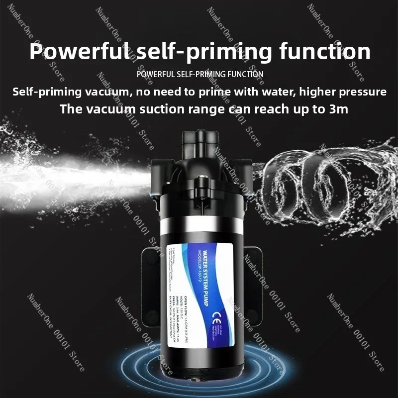 DP-160 High Pressure Diaphragm Pump 12v24v Small Pesticide Spray Water Purifier Road Roller Floor Heating Cleaning Car Pump