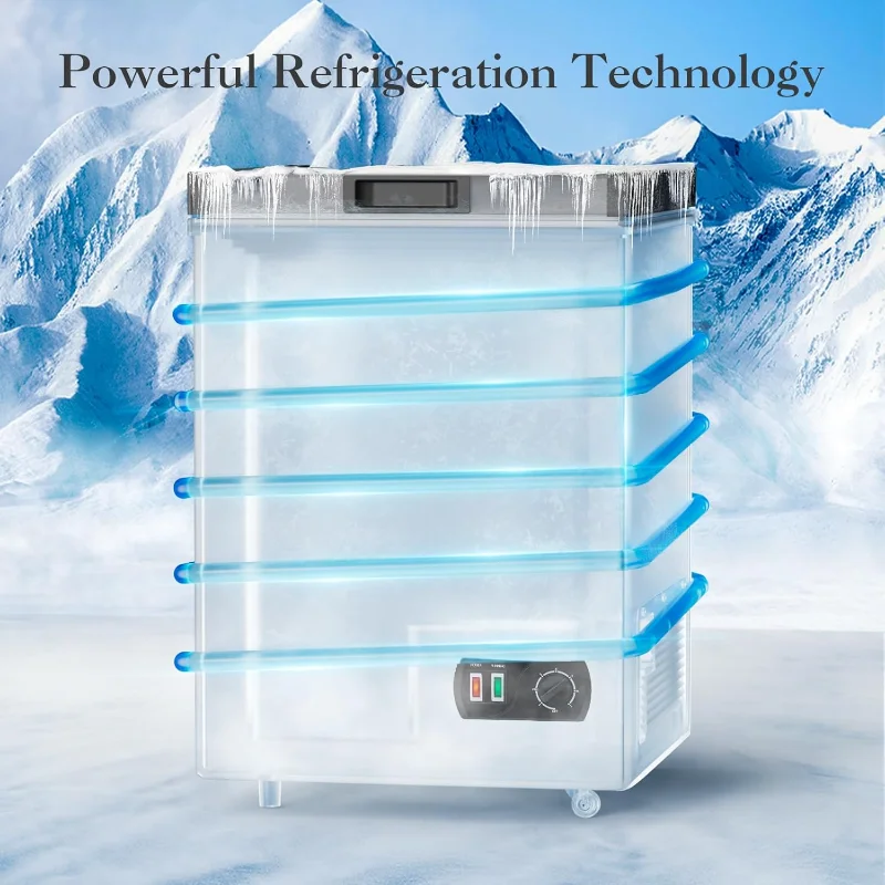 LifePlus チェストフリーザー - 4.2立方フィート ディープフリーザー コンパクトフリーザー 急速冷却 7段階温度調節 便利なプーリー付き