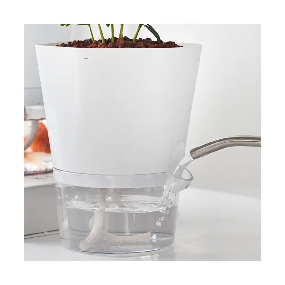 

Automatic Water Absorption Succulent Flower Pot Self-Watering Flower Pot Lazy Flower Pot M