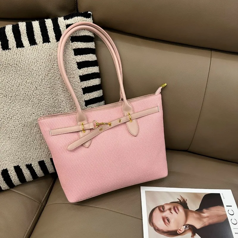 

Premium Solid Color Crossbody Bag Women's Minimalist Vintage Leather Handbag Paris Designer Commuter Tote