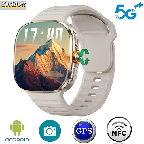 Imagen 2 del producto Reloj inteligente M99 5G con pantalla Amoled de 2,4 pulgadas, cámara giratoria de 900W, WIFI, GPS, brújula de posición, NFC, Bluetooth, reloj inteligente para hombres y mujeres
