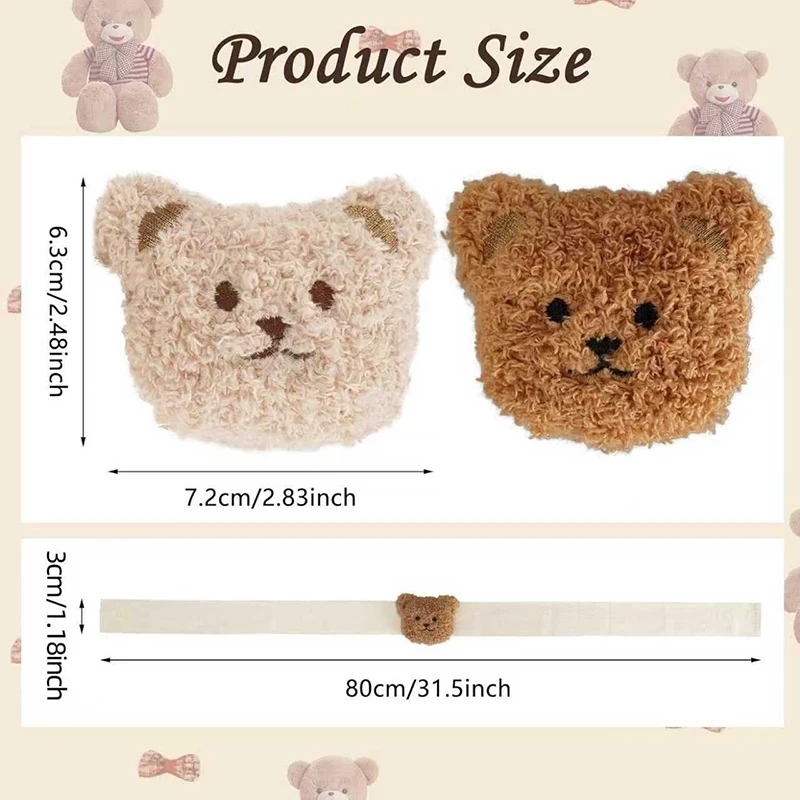 1/2pcs Cartoon Bear Curtain Binding Strap Tie Hanging Buckle Tie Kids Room Curtain Tie Rope Home Decoration - view 4
