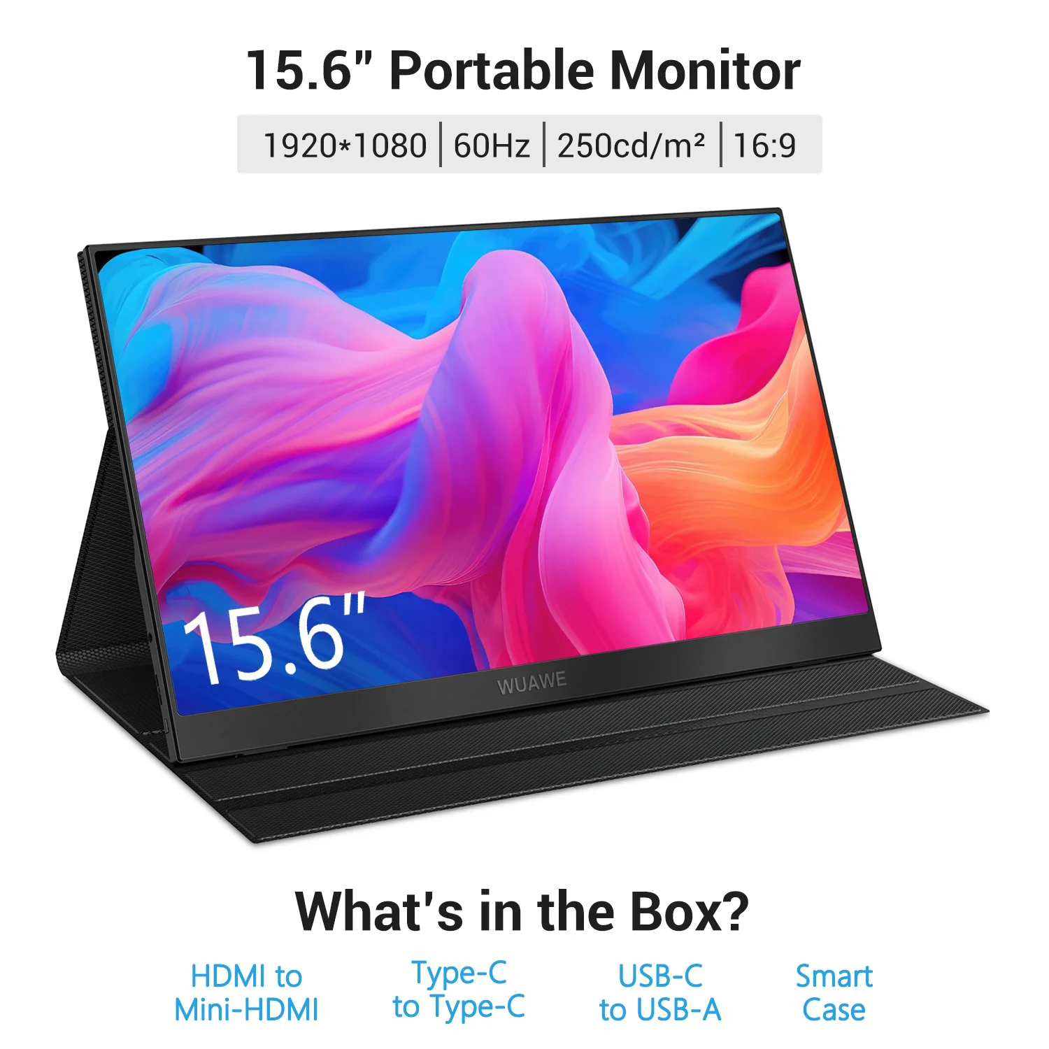 

15.6 inch Portable Monitor 1080P FHD, USB C HDMI Travel Monitor for Laptop PC Mac,External Second Computer Monitor with Low Blue
