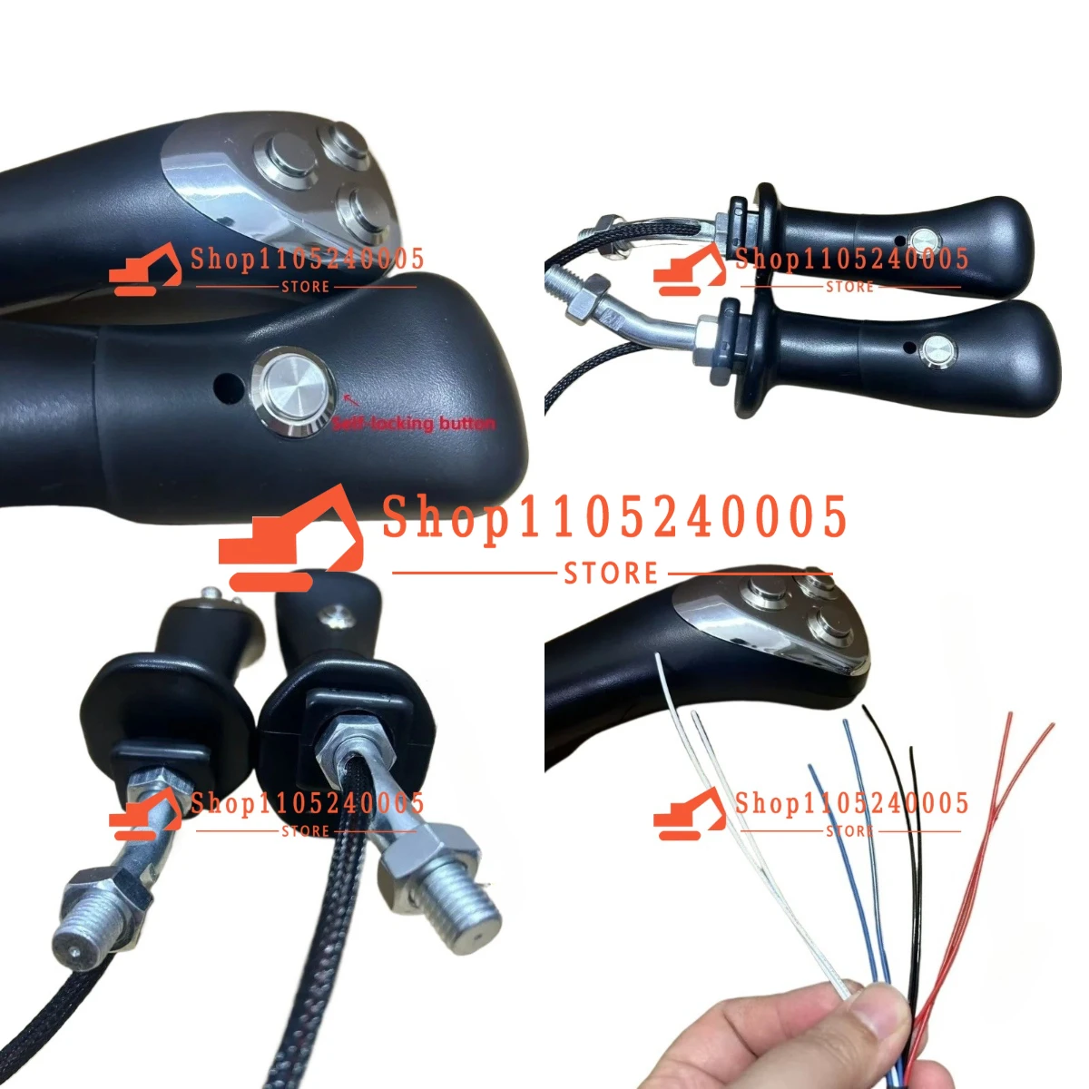 Four-button Joystick Handle Rubber Excavator High Quality  Accessoriesmodified Wood Clamper Wood Grabber Iron Grabber