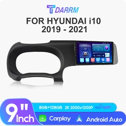 Android Car AutoRadio For Hyundai i10 2019-2021 Carplay 2Din WIFI Wireless Navigatore GPS Head Unit Car Multimedia Stereo Player