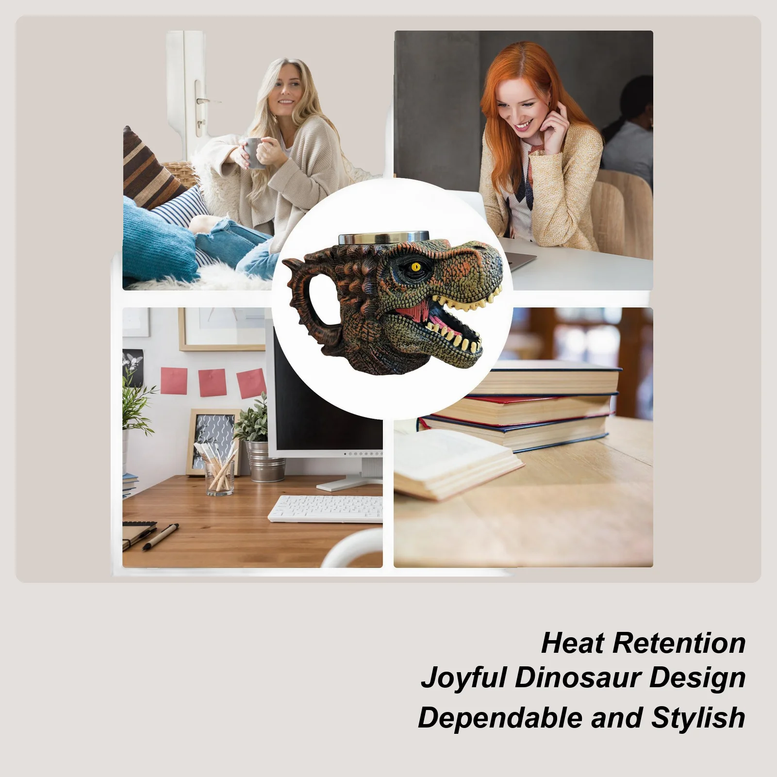 

Realistic Tyrannosaurus Rex Coffee Mug Dinosaur Theme Insulated Mug Home Kitchen Office Decoration Ornament For Cold Hot Water