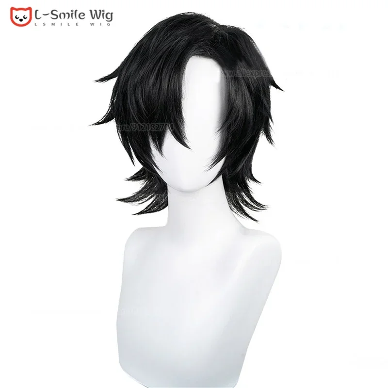 Mettaton Undertale Cosplay Peruca para Mulheres, Cabelo Preto Curto, Resistente ao Calor, Interpretação de Papéis, Boné Grátis