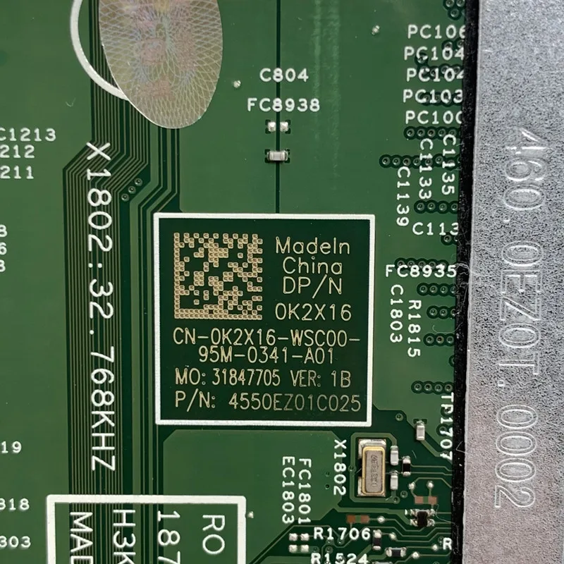 

Материнская плата для ноутбука Dell 7586, CN-0K2X16 0K2X16 K2X16 с материнской платой процессора SREJQ I5-8265U 18706-2, 100% полностью протестирована, работает хорошо