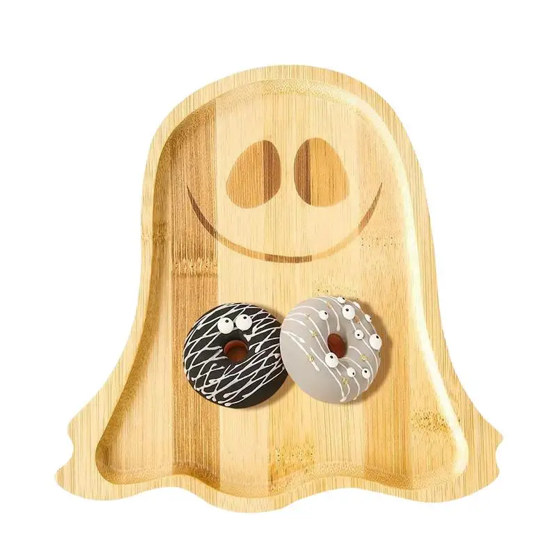 Ghost Serving Tray Wooden Home Decoration Dinner Plate Party Dinnerware Supplies Halloween Charcuterie Board Cheese Platter Tray