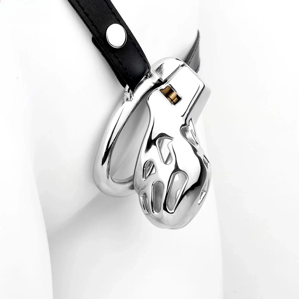Heavy Weight Mini Metal Cobra Male Chastity Cage Device Belt Penis Ring Lockcock BDSM Men Adult Goods Discreet Sissy Femboy