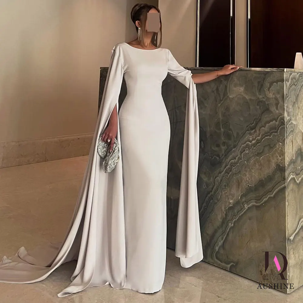 Aushine Dress Luxury Birthday Evening Dress  Ankle Length  Full Sleeves Summer Elegant Wedding Party Gowns For Women Arab 2024Fu