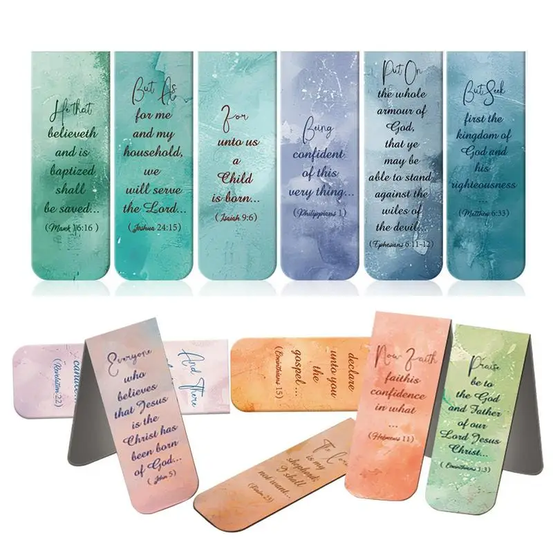 Christian Magnetic Bookmarks Magnetic Book Marker Bible Bookmark 12X Christian Bookmarks Page Markers Bible Book Markers
