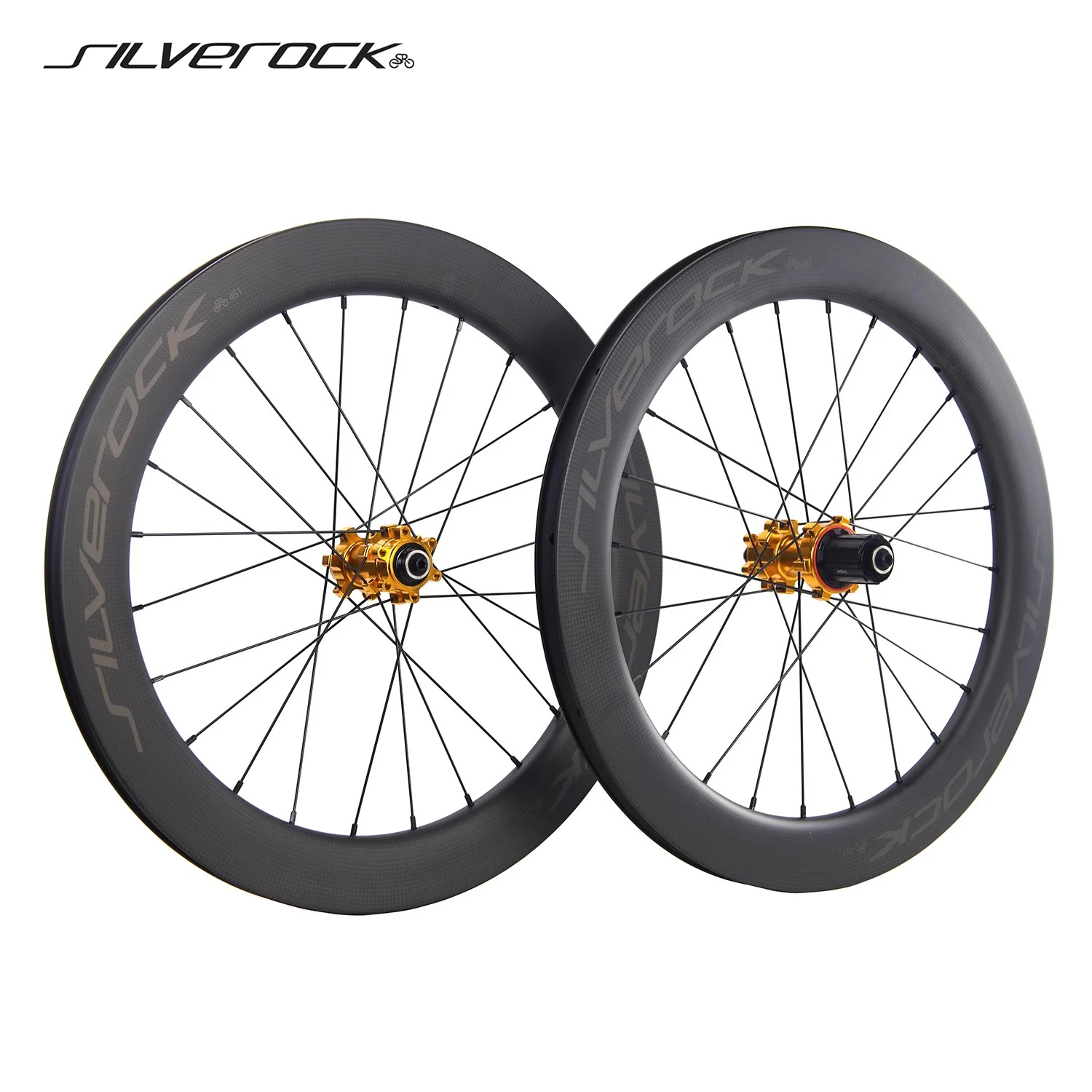 SILVEROCK SR50C 20 Inch 406 451 Carbon Wheel Disc Brake Clincher 11 Speed for D8 Blast Reach Minivelo Folding Bike Wheelset