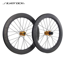 SILVEROCK SR50C 20 Inch 406 451 Carbon Wheel Disc Brake Clincher 11 Speed for D8 Blast Reach Minivelo Folding Bike Wheelset