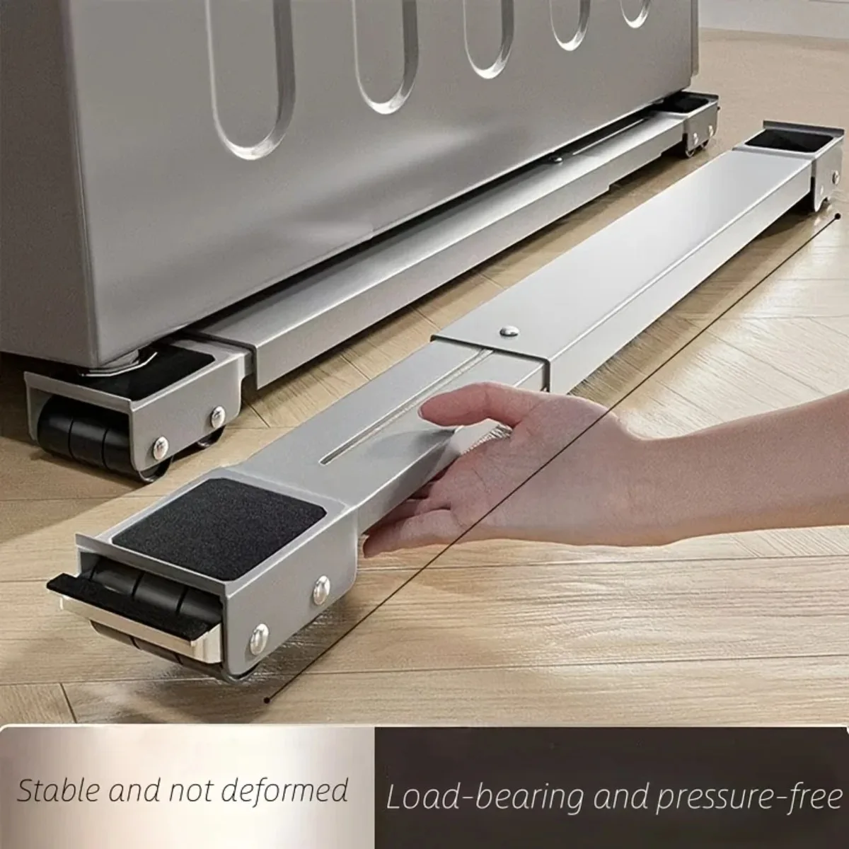Washing Machine Base Adjustable Appliance Stand Rolling Dolly Heavy Duty Casters Fridge Support Space Saving Home Storage