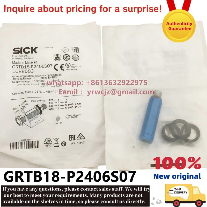 New Original SICK GRTB18-P2406S07 1088683 Photoelectric Sensor with Background Suppression