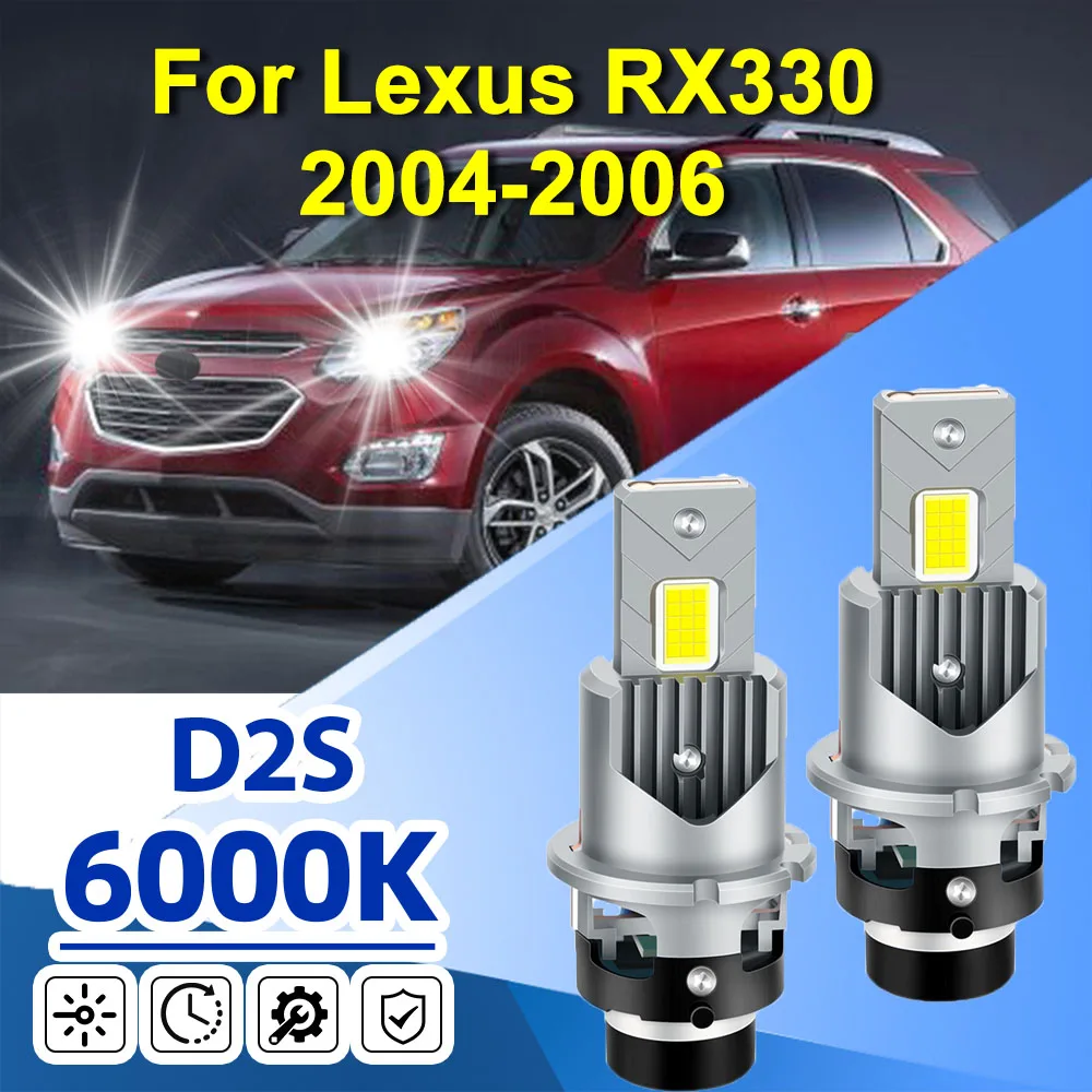 

Для Lexus RX330 2004-2006 D2S D2R светодиодная лампа для фар супер белая 6000K HID ксеноновая сменная фара для повышенной видимости