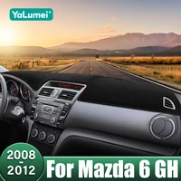 Cubierta para salpicadero de coche, alfombrillas parasol para evitar almohadillas de luz, alfombras protectoras para Panel de instrumentos para Mazda 6 GH 2008 2009 2010 2011 2012