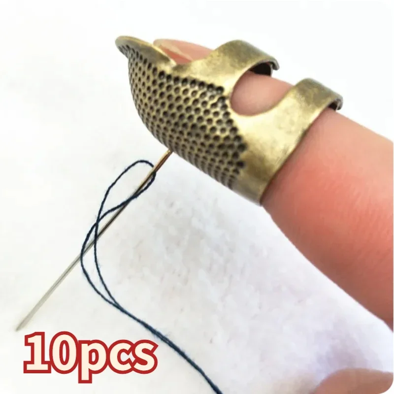 10/1PCS Retro Finger Protector Antique Thimble Ring Handworking Needle Thimble Needles Craft Home DIY Sewing Tools Accessories