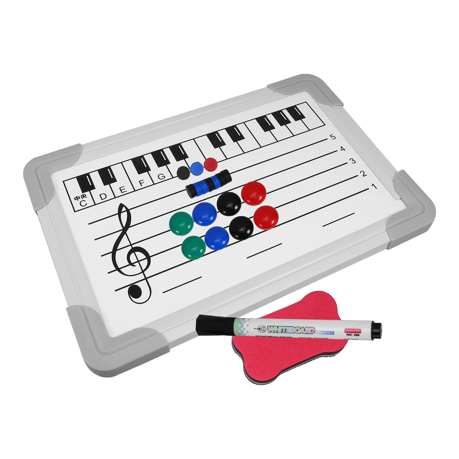 

1Set Whiteboard with Staff Lines Easy Erase Music Notation Board for Classroom Learning Beginner Training Symbol Whiteboard