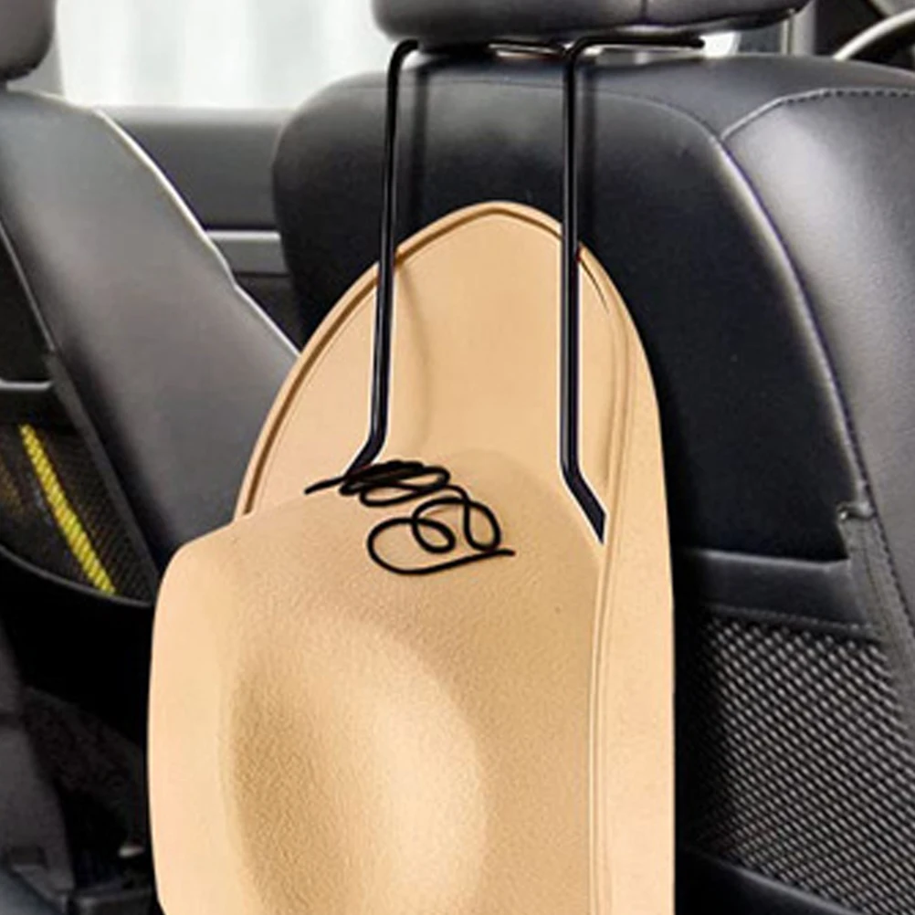 

2pcs Cowboy Holder For Car Durable Iron Rack Easy Install Space-Saving Car Mounted Hat Organizer Secure Hold For