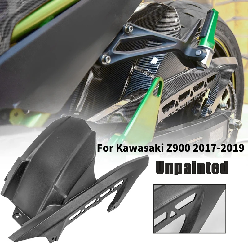 Para kawasaki z900 2017-2021 sem pintura motocicleta pneu traseiro fender hugger paralama