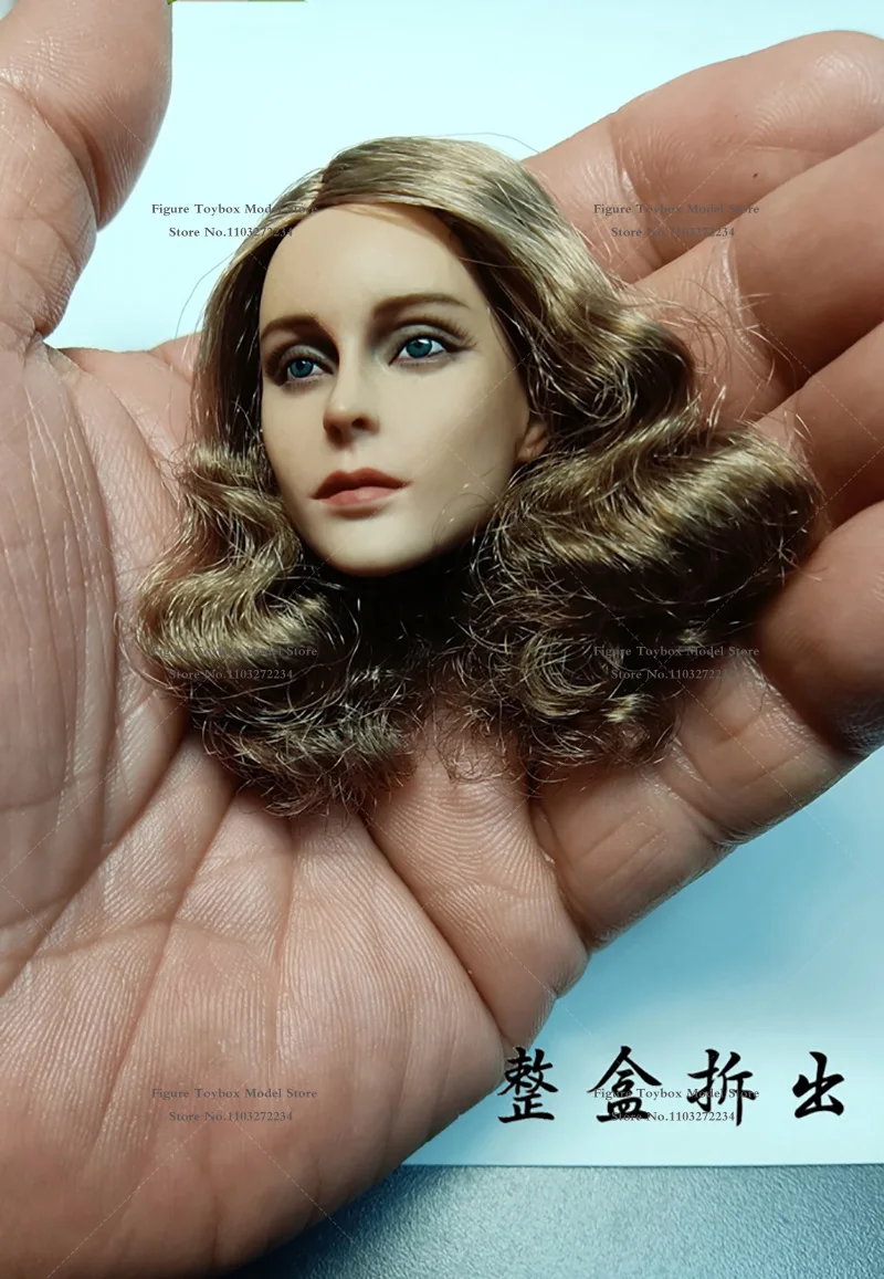 WOLFKING WK89024 1/6 Western Female Star Singer Beauty Head Sculpt Long Curl Hair Design Model Toys For 12