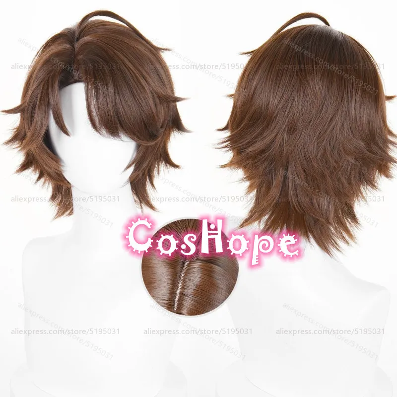 

IDV Seer Eli Clark Cosplay Wig 35cm Short Brown Wig Cosplay Anime Cosplay Wigs Heat Resistant Synthetic Wig for Costume