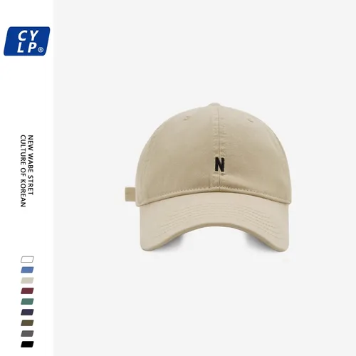 Imagen 2 del producto Gorra de béisbol suave de estilo japonés para mujer, gorra con visera bordada con letras pequeñas simples, gorra informal para el sol para calle para hombre