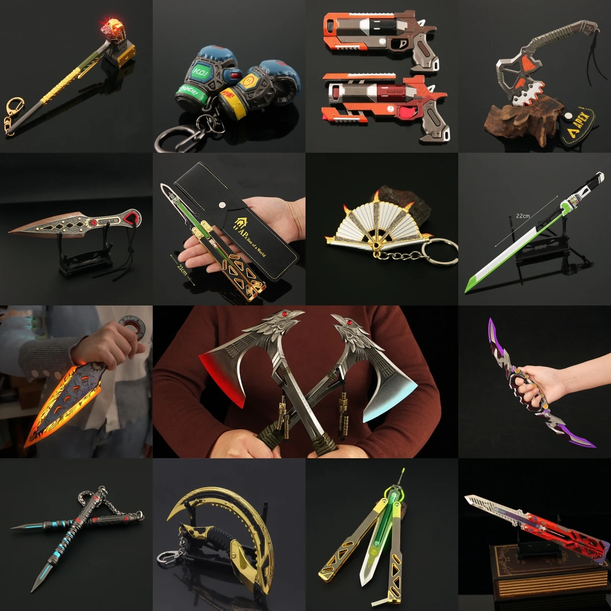 Stili multipli Apex Legends Heirloom arma ottano Kunai Anime portachiavi spada leggera metallo Katana Samurai Ninja spade giocattoli regalo