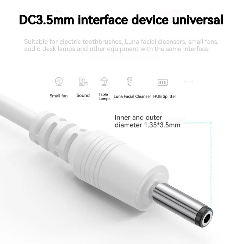 USB to DC 3.5mm Power Cable USB A to 3.5 Jack Connector Power Supply Adapter for Speaker Router USB DC 3.5mm Charging Cable