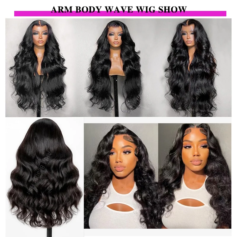 13x6 Lace Front Wigs Human Hair Body Wave Lace Front Wigs Human Hair Natural Color 100% Virgin Human Hair Wig with Baby Hair image 4