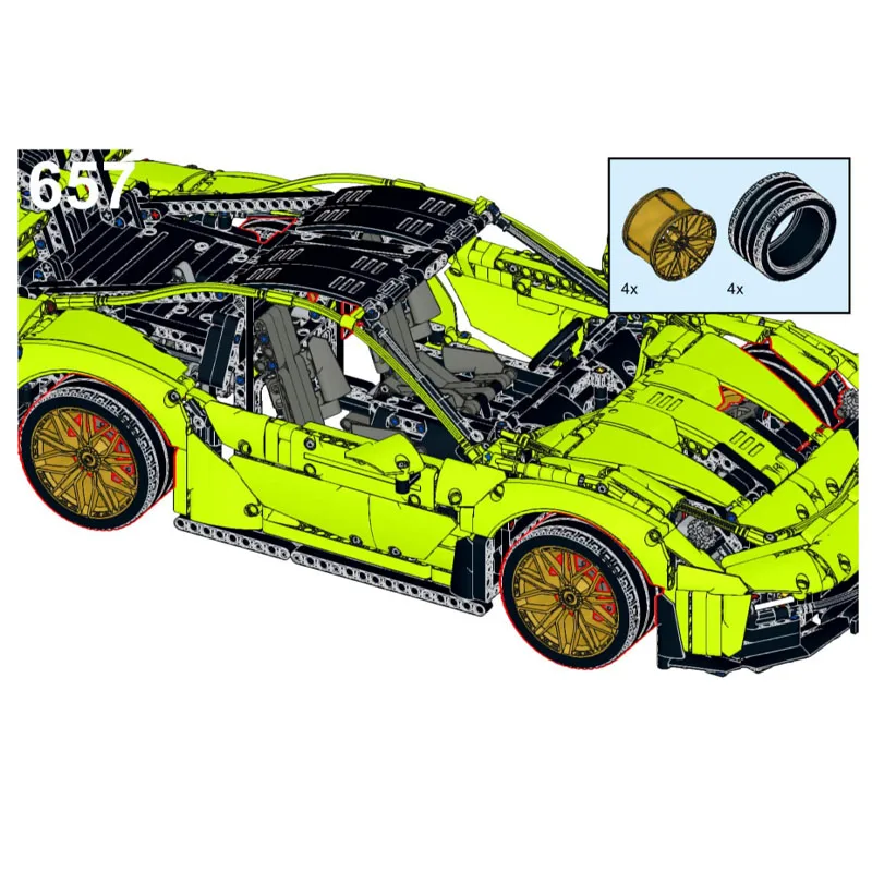 

MOC-185456Новый ClassicGT3 RS городской спортивный гоночный автомобиль, модель строительного блока, 2085 деталей, строительные блоки для мальчиков и детей на день рождения, игрушки