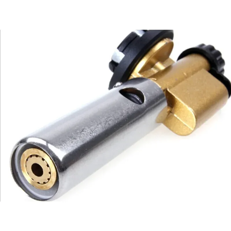 Butane Gas Torch Electronic Ignition Metal Welding Gun Torch Lighter For Outdoor Camping Cooking Weld Real Fire Guns