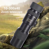 Portable Monocular Telescope 10-300X40 High Zoom Bak4 Prism Low Light Waterproof For Camping Travel Hunting Hiking