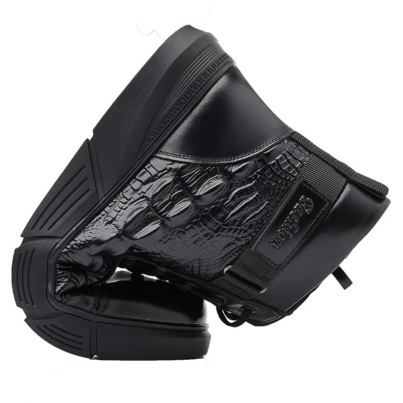Botas de algodón a la moda, cálidas, resistentes al desgaste, cómodas, simples, botas de vestir de cuero para hombre, zapatos de invierno para hombre, Zapatillas para Hombre