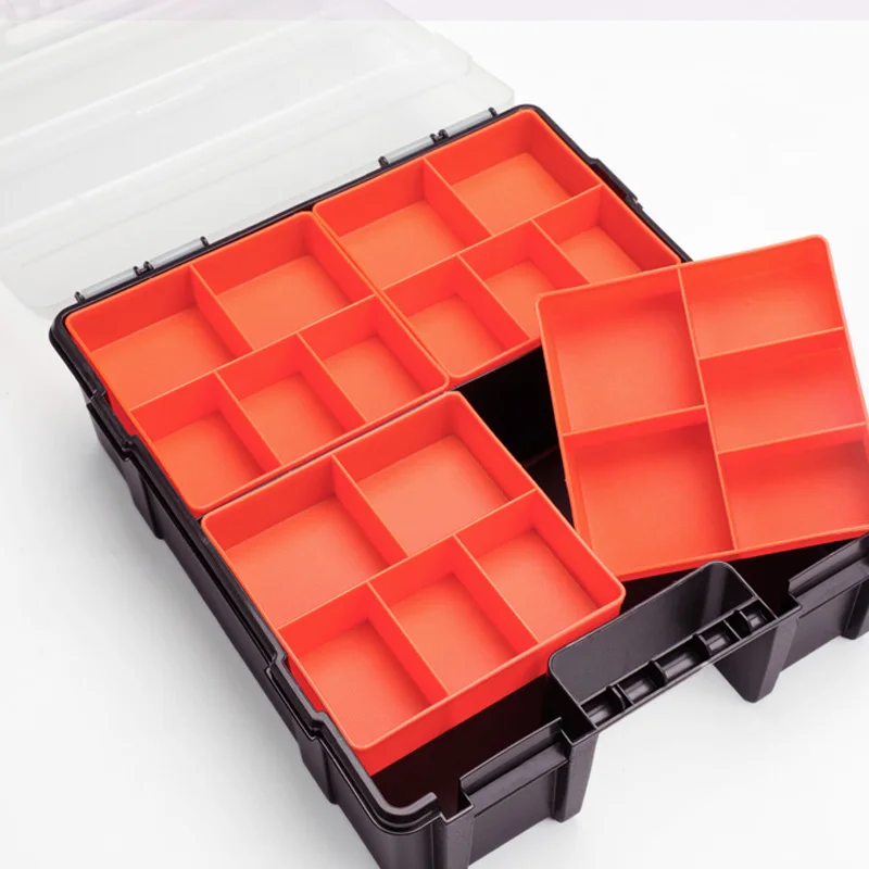 AIRAJ Hardware Storage Toolbox Multifunctional, Large Capacity, Thickened, Durable, Classifiable Storage Toolbox