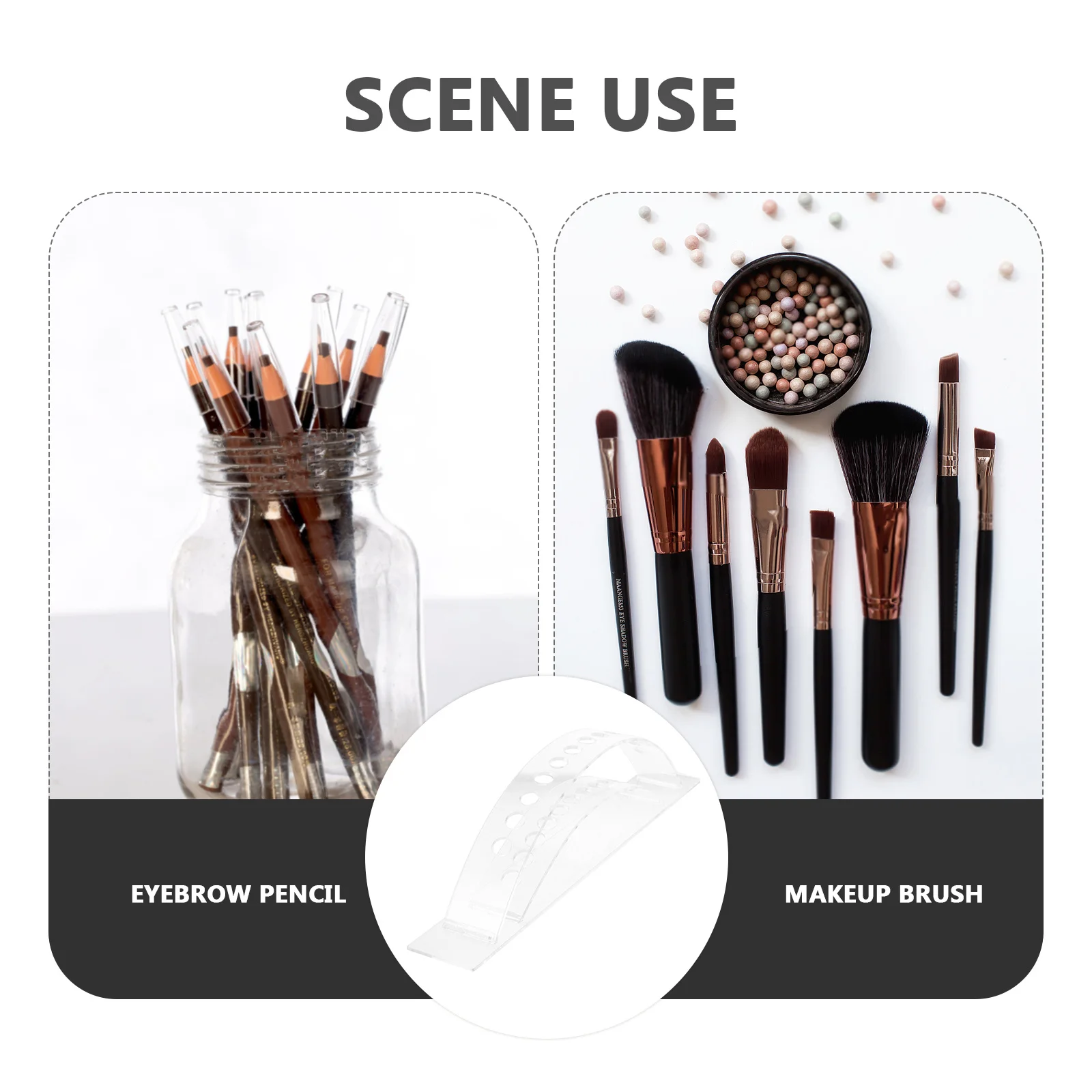 

Eyebrow Pencil Holder Acrylic Makeup Brush Stand Clear Desk Organizer Pen Storage Rack Makeup Brush Storage Holder