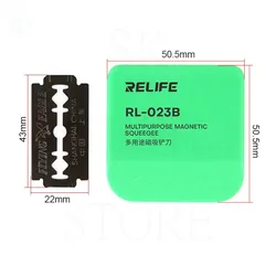 RELIFE RL-023B-Pala magnética multiusos para reparación de teléfonos móviles, polarizador de corte para eliminar pantalla, pegamento seco OCA