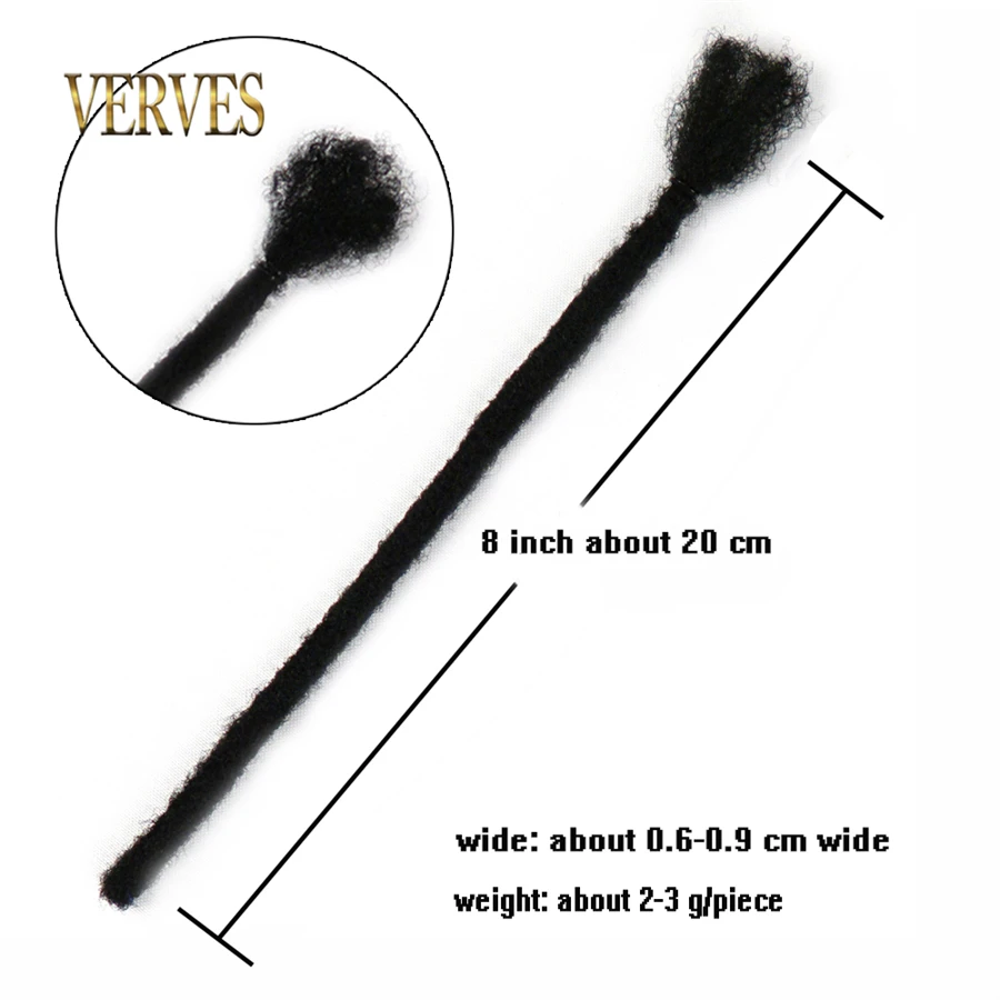 VERVES Synthetic Dreadlocks Handmade 8 Inch Pure Ombre Crochet Extension Short Braiding Hair Braids For Men Blonde Black Grey