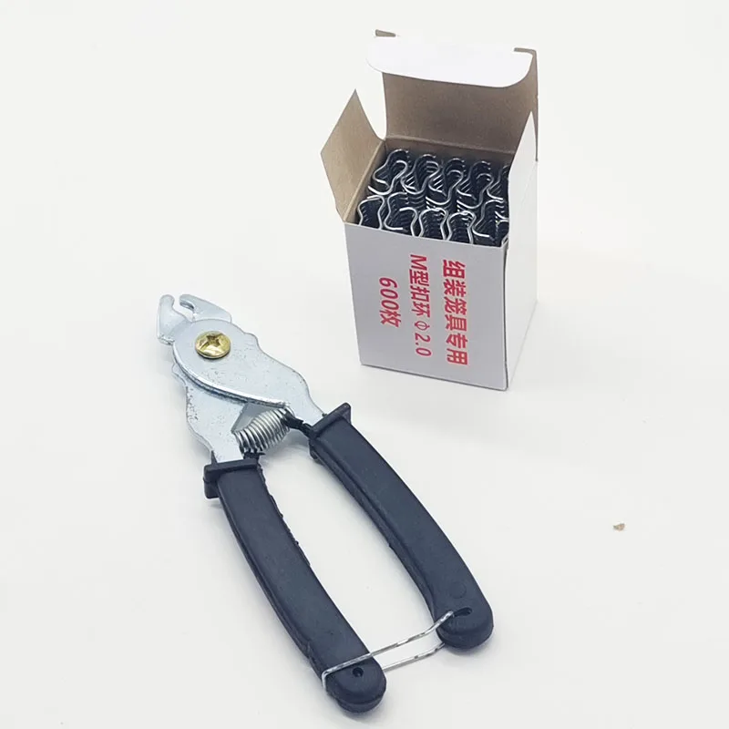 Alicate de anéis de porco, braçadeira de gaiola, ferramentas de instalação de gaiola de aves, alicate de gaiola de unhas, alicate de pressão inoxidável para decoração de fixação de cerca