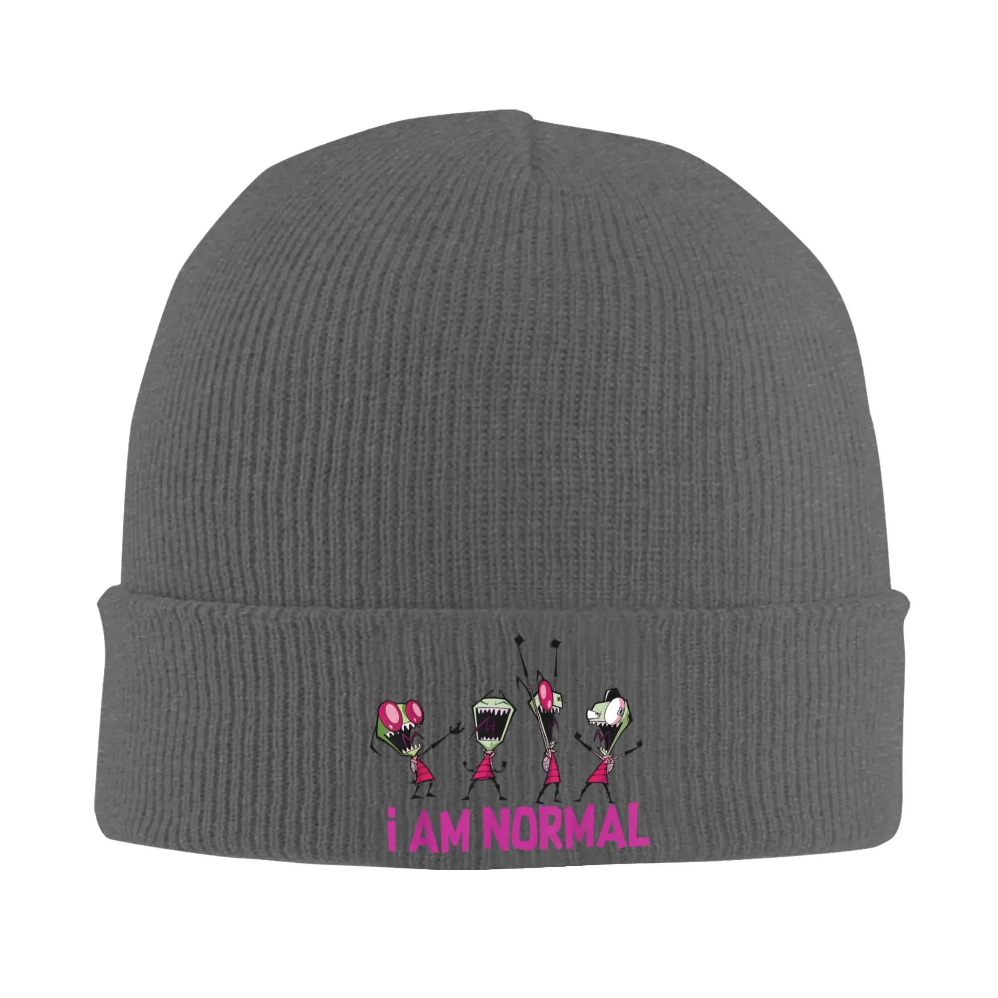Invader Zim I Am Normal Dance Knitted Caps Women's Men's Beanie Autumn Winter Hat Acrylic  Warm Caps