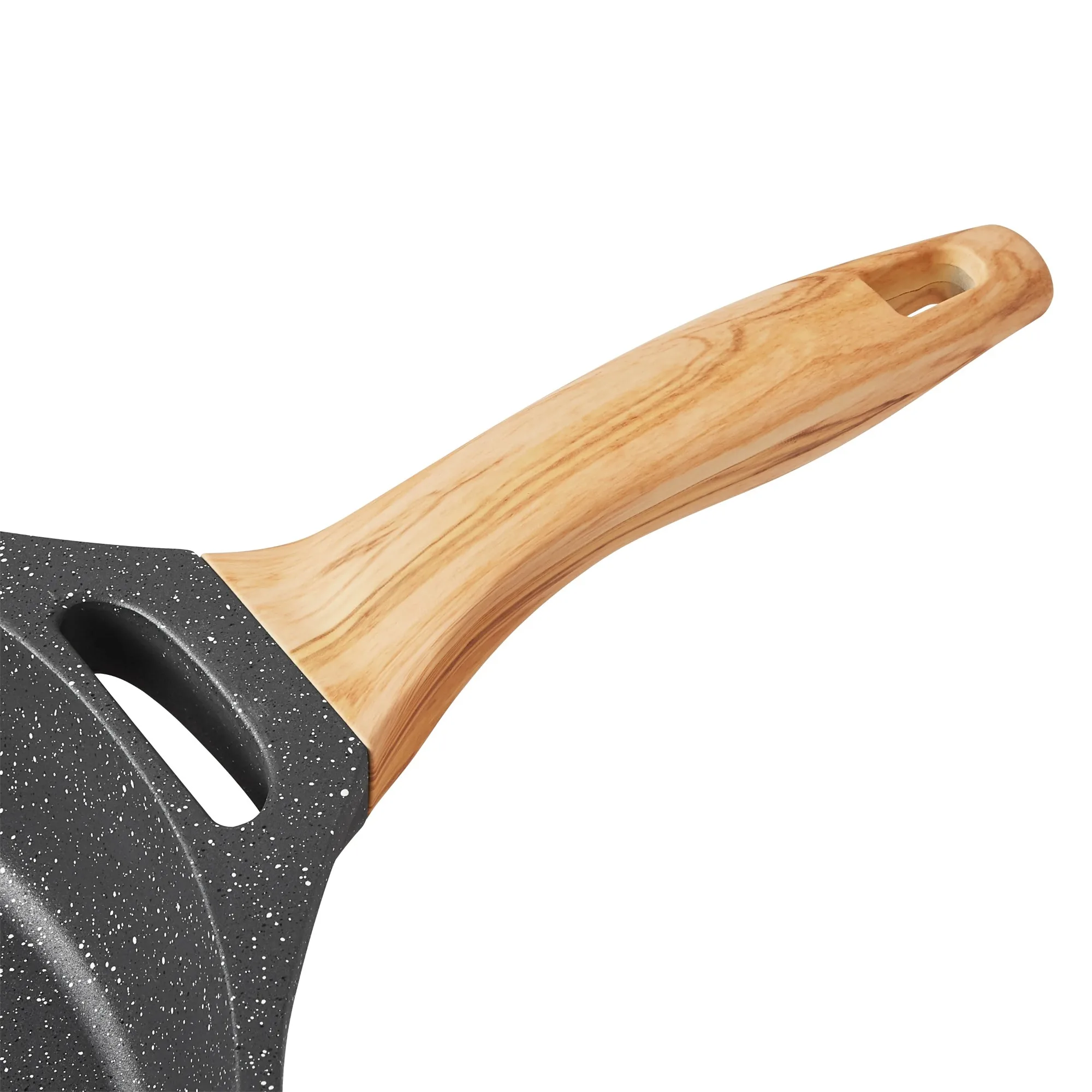 Sartén de aluminio fundido de 12", mancha de carbón