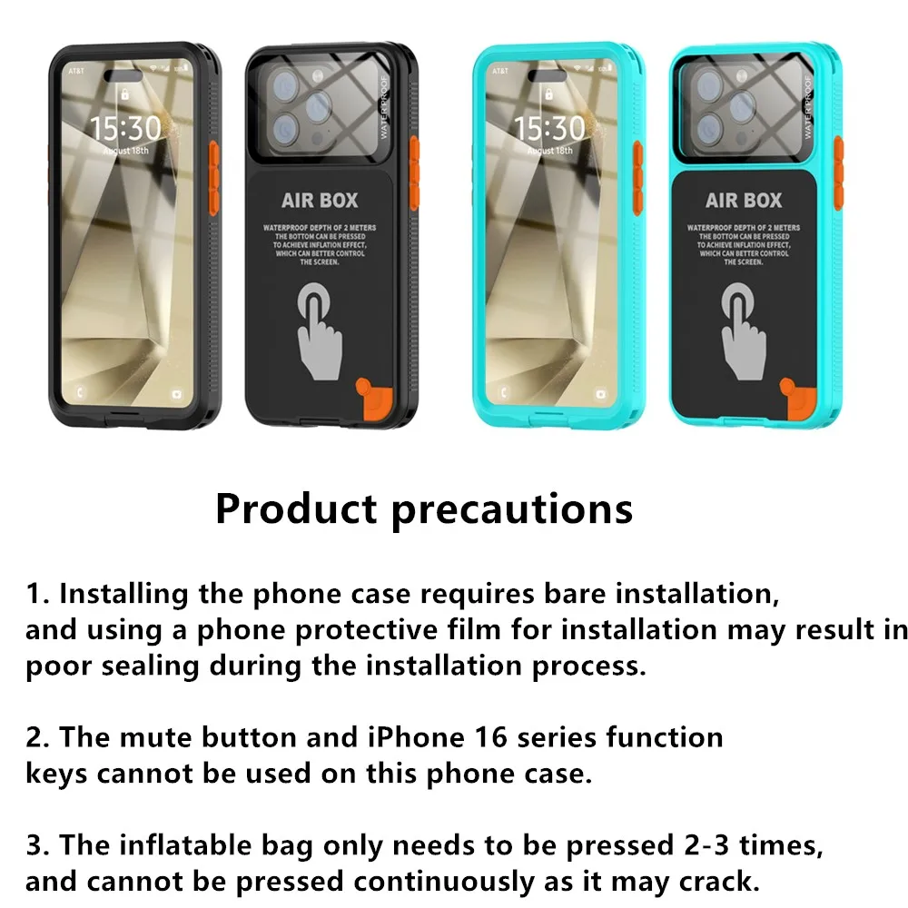 Shellbox Fashion Window Photography Underwater Touch Screen Suitable for iPhone 12 Pro 13 14 15 Max IP68 Waterproof Phone Case