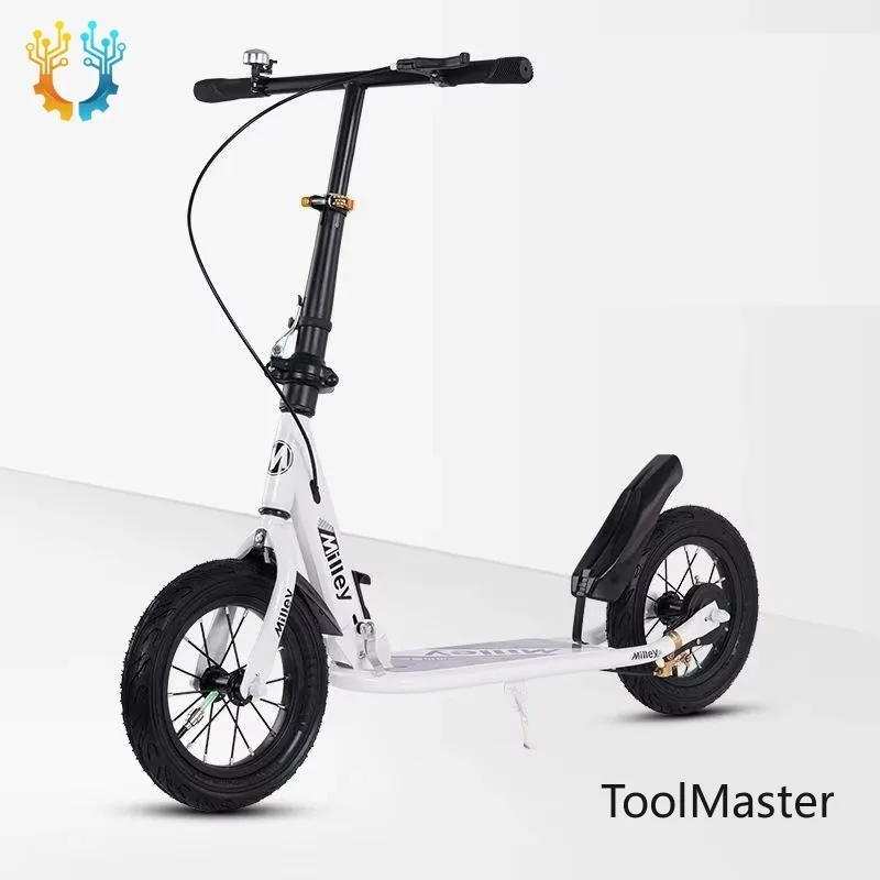【2026】Adult Handbrake Scooter For Teens To Work Big Wheel Two-wheel Foldable Urban Campus Mobility Scooter Hot New